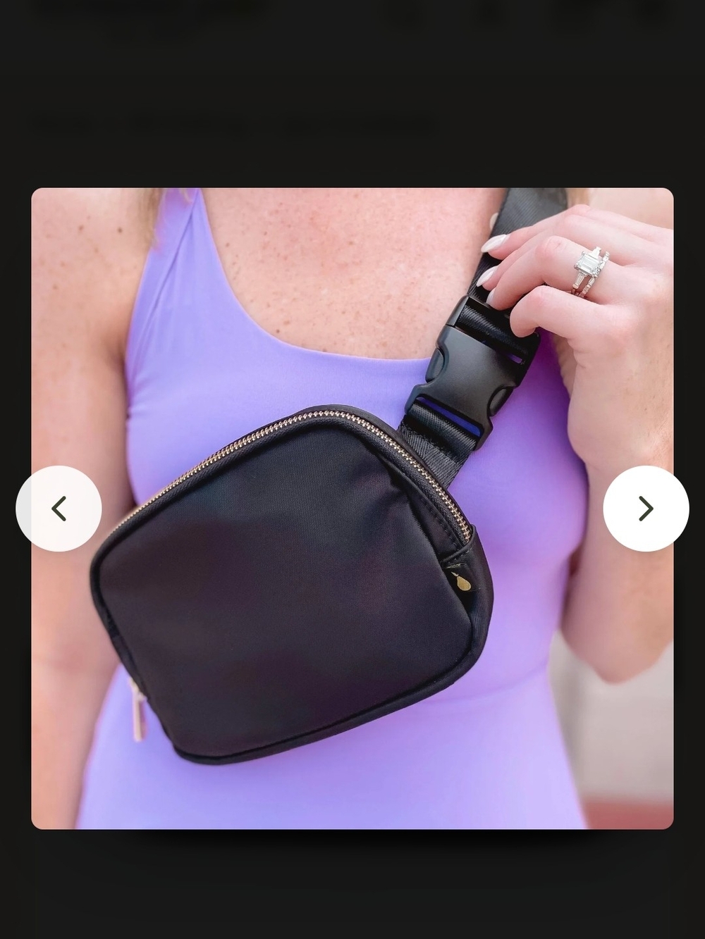 Black Nylon Crossbody/Sling Bag